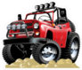 Cartoon 4x4 Vehicle Sticker