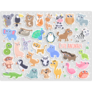 Cartoon Animal Sticker Sheet 