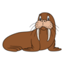 Cartoon Animal Walrus Sticker