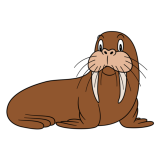 Cartoon Animal Walrus Sticker