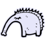 Cartoon Anteater Doodle Sticker