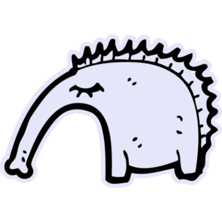 Cartoon Anteater Doodle Sticker