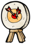 Cartoon Archery Target Cute Sticker