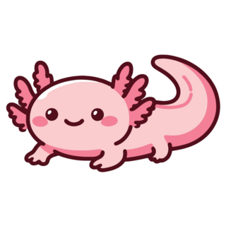 Cartoon Axolotl Sticker