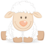 Cartoon Baby Sheep Funny Illustration Sticker