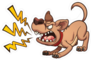 Cartoon Barking Dog Sticker