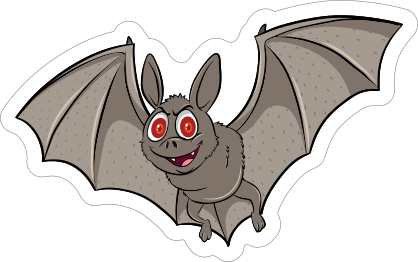 Cartoon Bat Sticker