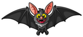 Cartoon Bat With Big Eyes Sticker
