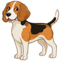 Cartoon Beagle Sticker