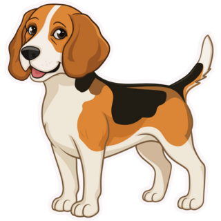 Cartoon Beagle Sticker
