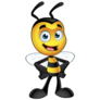 Cartoon Bee Character Sticker