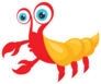 Cartoon Big Eyed Crab Sticker
