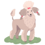 Cartoon Big Poodle Sticker