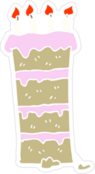 Cartoon Birthday Cake Sticker