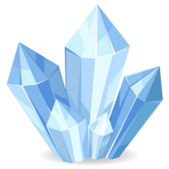 Cartoon Blue Glass Crystals Sticker