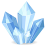 Cartoon Blue Glass Crystals Sticker