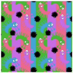 Cartoon Bugs Colorful Caterpillars Pattern Sticker