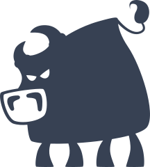 Cartoon Bull Sticker With Big Nose Sticker