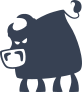 Cartoon Bull Sticker With Big Nose Sticker