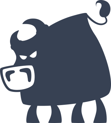 Cartoon Bull Sticker With Big Nose Sticker