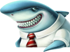 Cartoon Business Shark Sticker