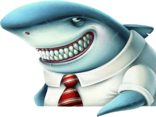 Cartoon Business Shark Sticker
