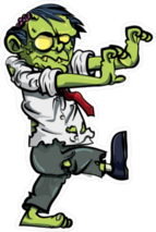 Cartoon Business Zombie Sticker