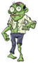 Cartoon Businessman Zombie Sticker