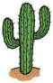 Cartoon Cactus In Desert Sticker