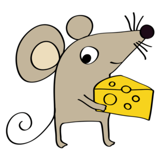 Cartoon Cheese Mouse Sticker