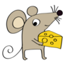 Cartoon Cheese Mouse Sticker