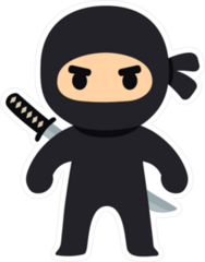 Cartoon Chibi Ninja Sticker