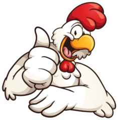 Cartoon Chicken Giving The Thumbs Up Sticker