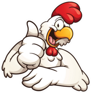 Cartoon Chicken Giving The Thumbs Up Sticker