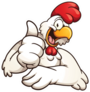 Cartoon Chicken Giving The Thumbs Up Sticker