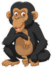 Cartoon Chimpanzee Sticker