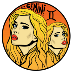Cartoon Comic Gemini Illustration Sticker