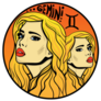 Cartoon Comic Gemini Illustration Sticker
