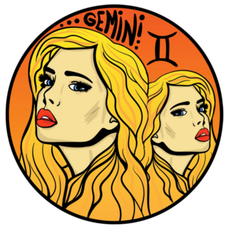 Cartoon Comic Gemini Illustration Sticker
