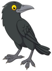 Cartoon Crow Silly Sticker