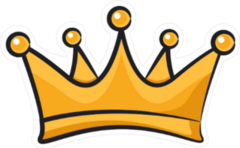Cartoon Crown Symbol Sticker