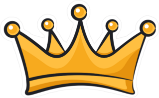 Cartoon Crown Symbol Sticker
