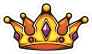 Cartoon Crown with Amethyst Sticker
