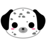 Cartoon Dalmatian Head Sticker