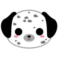 Cartoon Dalmatian Head Sticker