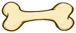 Cartoon Dog Bone Sticker