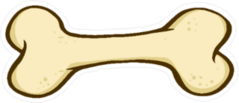 Cartoon Dog Bone Sticker