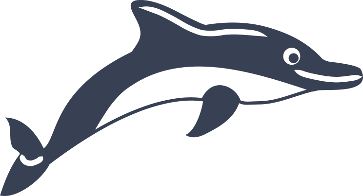 Cartoon Dolphin Sticker