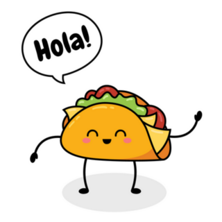 Cartoon Doodle Taco Hola! Sticker