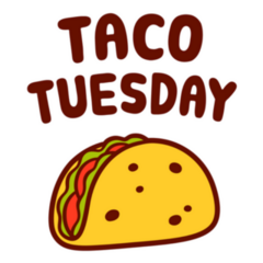 Cartoon Drawing Taco Tuesday Sticker